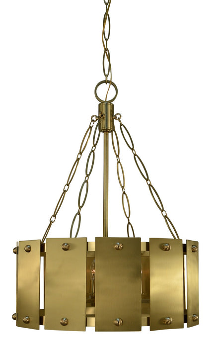 Framburg 5866 BR Barrington Six Light Chandelier, Brushed Brass Main Image.jpg