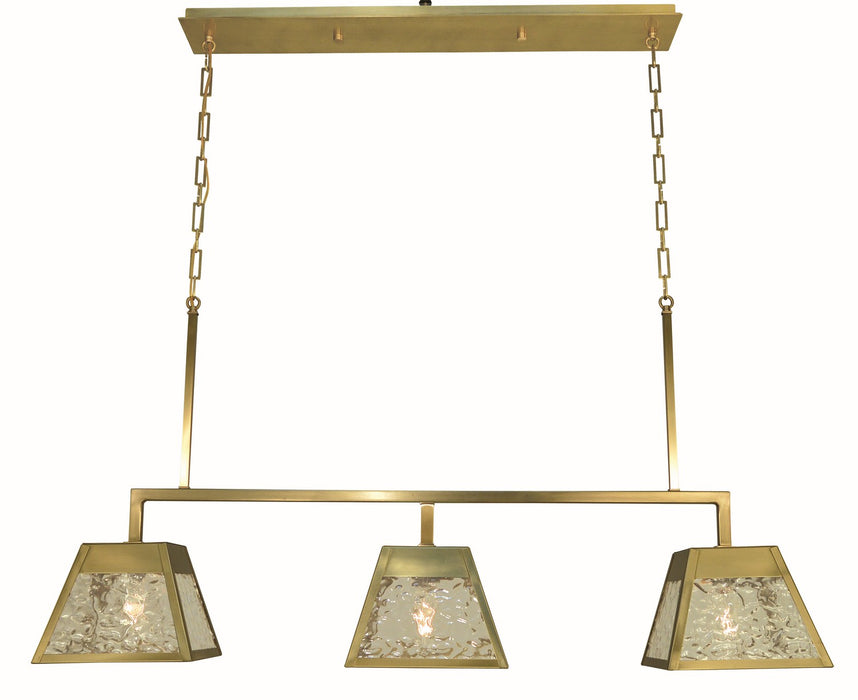 Framburg 5899 BR Avery Three Light Island Chandelier, Brushed Brass Main Image.jpg