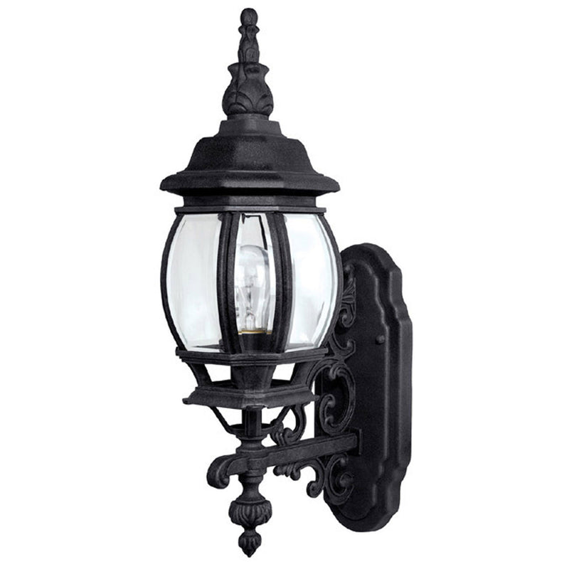 Capital Lighting 9867BK French Country One Light Outdoor Wall Lantern, Black Main Image.jpg