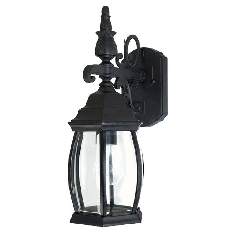 Capital Lighting 9866BK French Country One Light Outdoor Wall Lantern, Black Main Image.jpg