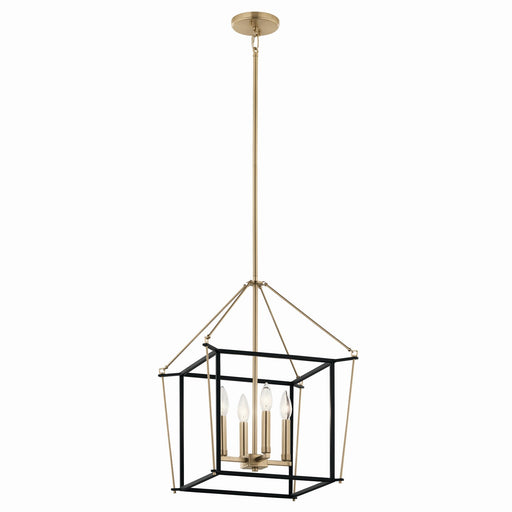 Kichler 52626CPZ Four Light Foyer Pendant, Champagne Bronze