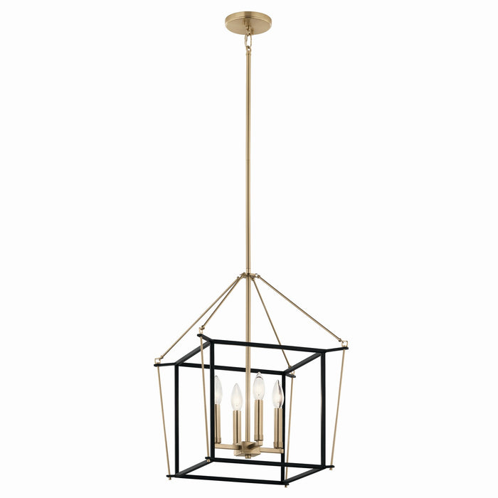 Kichler 52626CPZ Four Light Foyer Pendant, Champagne Bronze
