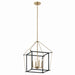 Kichler 52626CPZ Four Light Foyer Pendant, Champagne Bronze