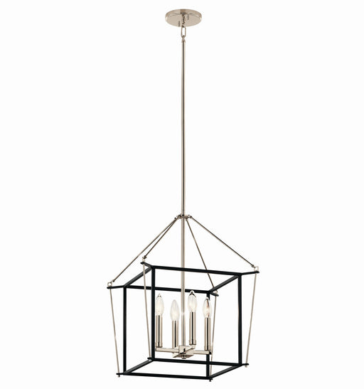 Kichler 52626PN Four Light Foyer Pendant, Polished Nickel