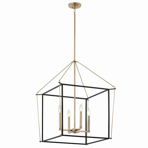 Kichler 52627CPZ Four Light Foyer Pendant, Champagne Bronze