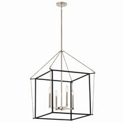 Kichler 52627PN Four Light Foyer Pendant, Polished Nickel