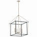 Kichler 52627PN Four Light Foyer Pendant, Polished Nickel