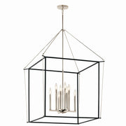 Kichler 52628PN Eight Light Foyer Pendant, Polished Nickel