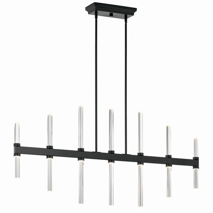 Kichler 52670BK LED Linear Chandelier, Black