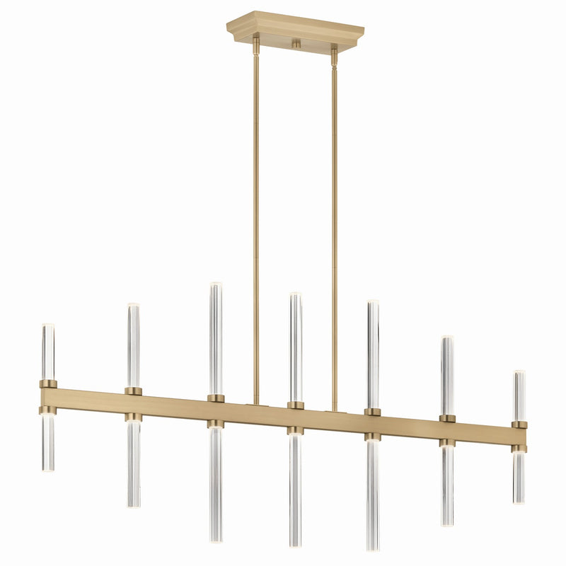Kichler 52670CPZ LED Linear Chandelier, Champagne Bronze