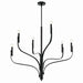 Kichler 52673BK Six Light Chandelier, Black