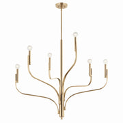 Kichler 52673CPZ Six Light Chandelier, Champagne Bronze