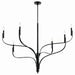 Kichler 52674BK Six Light Chandelier, Black