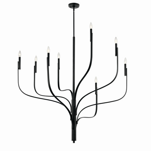 Kichler 52675BK Eight Light Chandelier, Black
