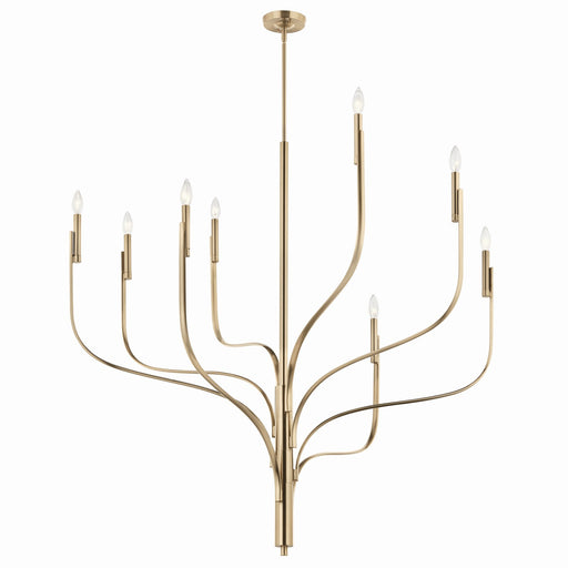 Kichler 52675CPZ Eight Light Chandelier, Champagne Bronze