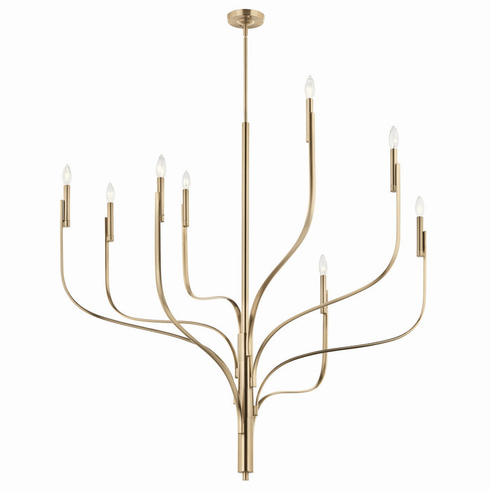 Kichler 52675CPZ Eight Light Chandelier, Champagne Bronze