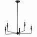 Kichler 52689BK Five Light Chandelier, Black