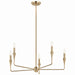 Kichler 52689CPZ Five Light Chandelier, Champagne Bronze