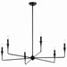 Kichler 52690BK Six Light Chandelier, Black