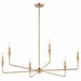 Kichler 52690CPZ Six Light Chandelier, Champagne Bronze