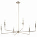Kichler 52690PN Six Light Chandelier, Polished Nickel