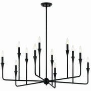Kichler 52692BK 12 Light Chandelier, Black