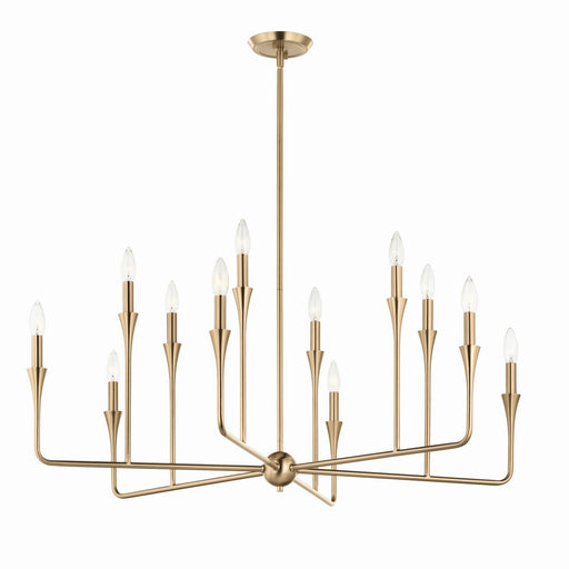 Kichler 52692CPZ 12 Light Chandelier, Champagne Bronze