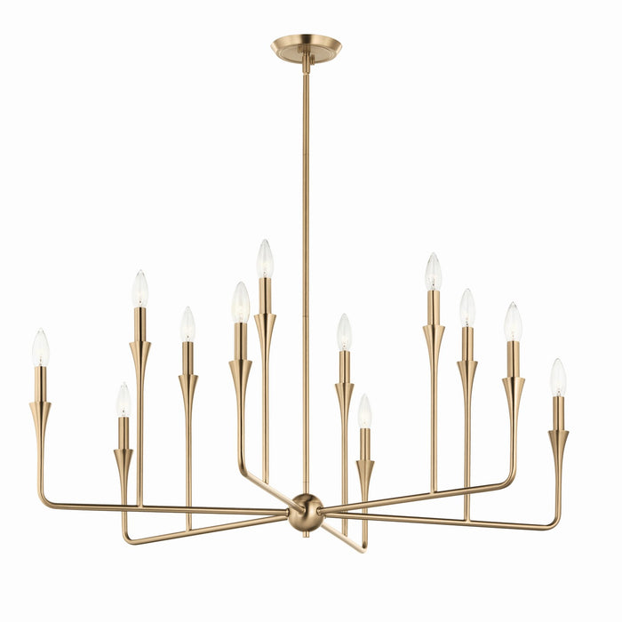 Kichler 52692CPZ 12 Light Chandelier, Champagne Bronze