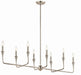 Kichler 52693PN Eight Light Linear Chandelier, Polished Nickel