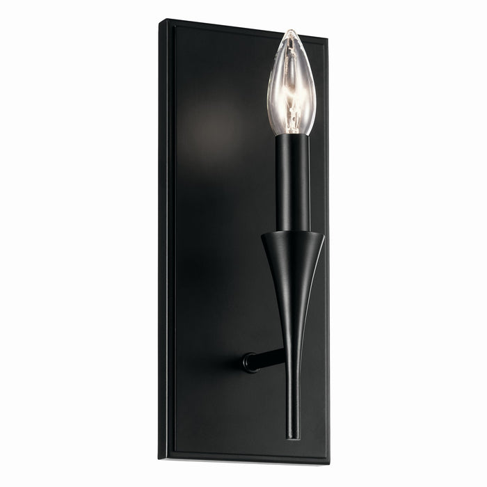 Kichler 52694BK One Light Wall Sconce, Black