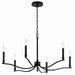 Kichler 52695BK Six Light Chandelier, Black