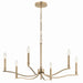 Kichler 52695CPZ Six Light Chandelier, Champagne Bronze