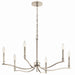 Kichler 52695PN Six Light Chandelier, Polished Nickel