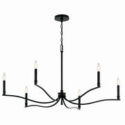 Kichler 52696BK Six Light Chandelier, Black