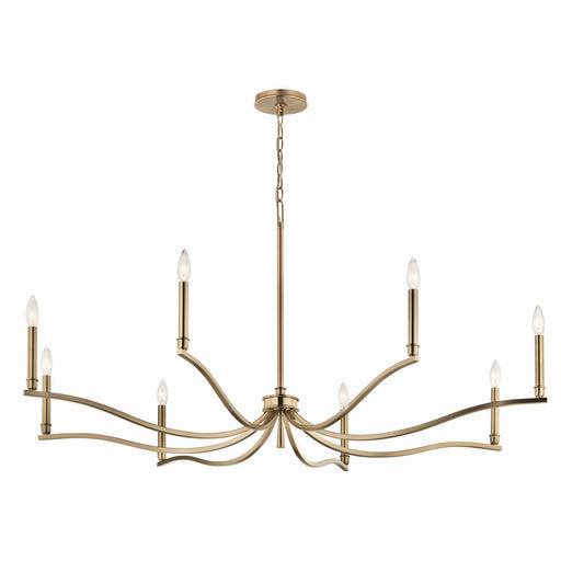 Kichler 52697CPZ Eight Light Chandelier, Champagne Bronze
