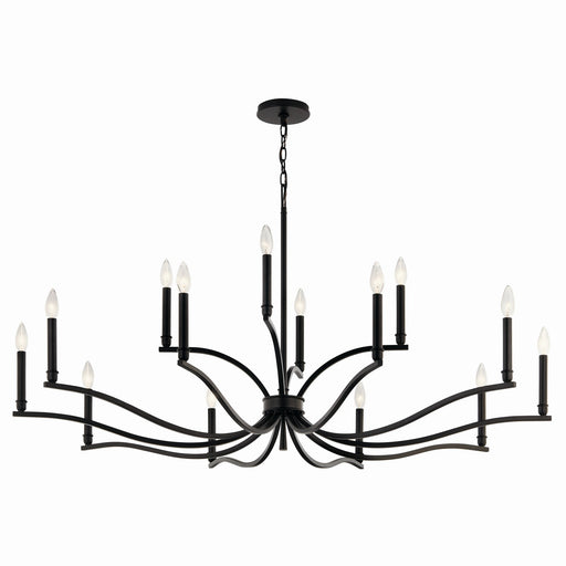 Kichler 52698BK 14 Light Chandelier, Black