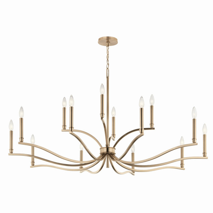 Kichler 52698CPZ 14 Light Chandelier, Champagne Bronze