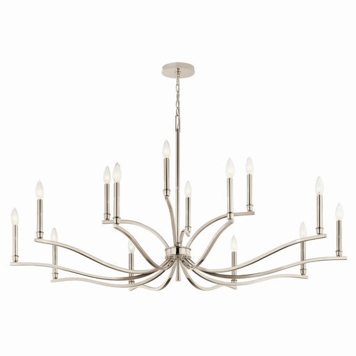 Kichler 52698PN 14 Light Chandelier, Polished Nickel