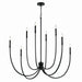 Kichler 52699BK Eight Light Foyer Chandelier, Black
