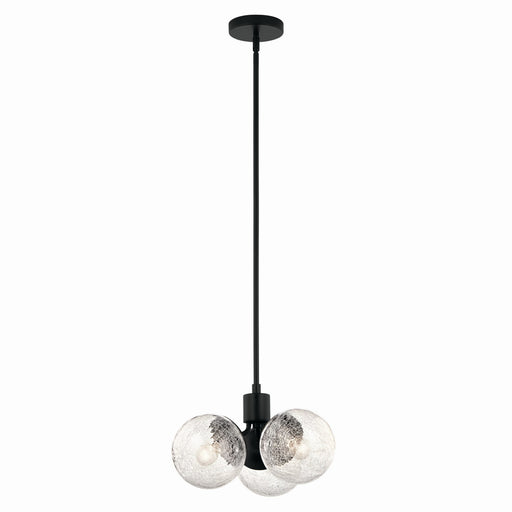 Kichler 52700BK Three Light Chandelier/Semi Flush, Black