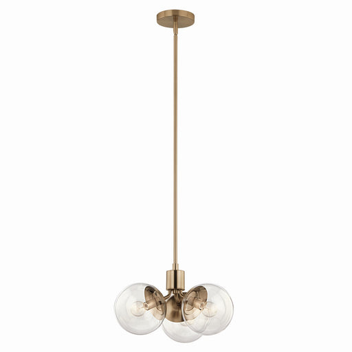 Kichler 52700CPZCLR Three Light Chandelier/Semi Flush, Champagne Bronze