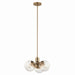 Kichler 52700CPZCLR Three Light Chandelier/Semi Flush, Champagne Bronze