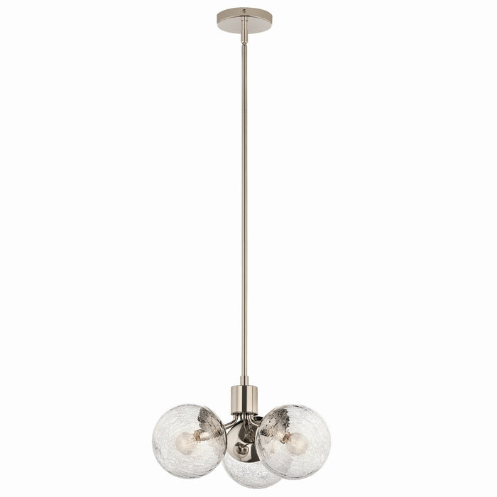 Kichler 52700PN Three Light Chandelier/Semi Flush, Polished Nickel