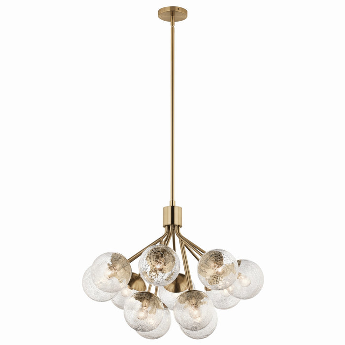 Kichler 52701CPZ 12 Light Chandelier Convertible, Champagne Bronze