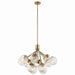 Kichler 52701CPZ 12 Light Chandelier Convertible, Champagne Bronze