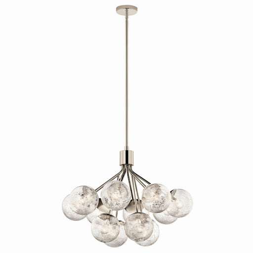 Kichler 52701PN 12 Light Chandelier Convertible, Polished Nickel