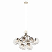 Kichler 52701PNCLR 12 Light Chandelier Convertible, Polished Nickel