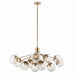 Kichler 52703CPZ 12 Light Linear Chandelier Convertible, Champagne Bronze