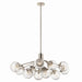Kichler 52703PN 12 Light Linear Chandelier Convertible, Polished Nickel