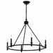 Kichler 52705BK Six Light Chandelier, Black
